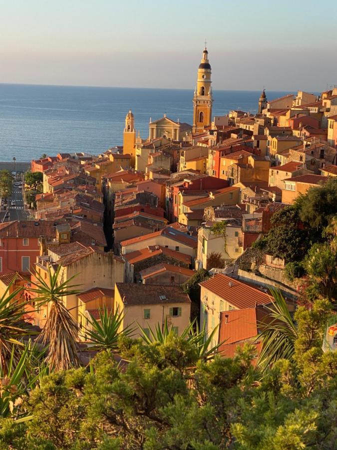 Villa L'Ensoleillee Vue Panoramique Mer, 250 M De La Plage Et Du Centre Ville Menton Exterior photo