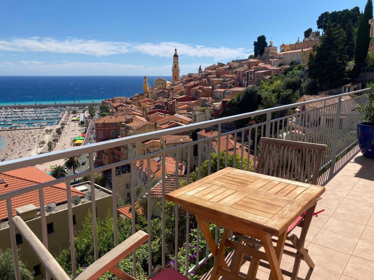 Villa L'Ensoleillee Vue Panoramique Mer, 250 M De La Plage Et Du Centre Ville Menton Exterior photo