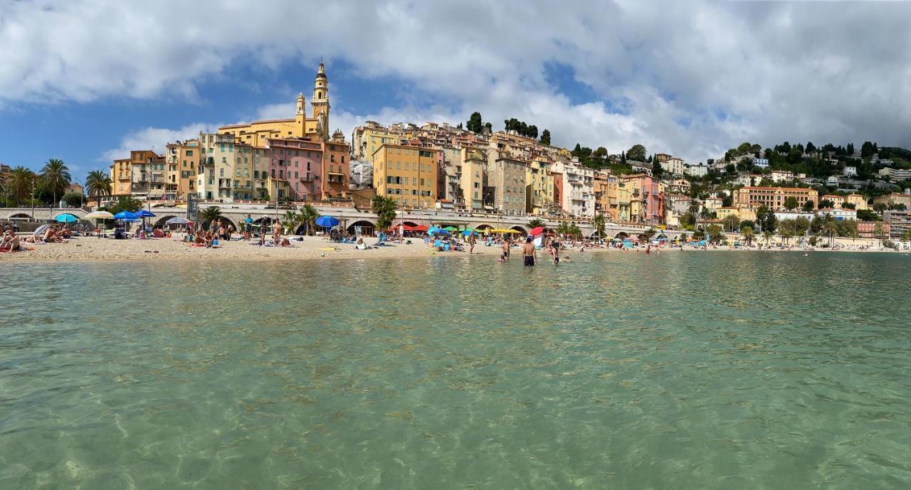 Villa L'Ensoleillee Vue Panoramique Mer, 250 M De La Plage Et Du Centre Ville Menton Exterior photo