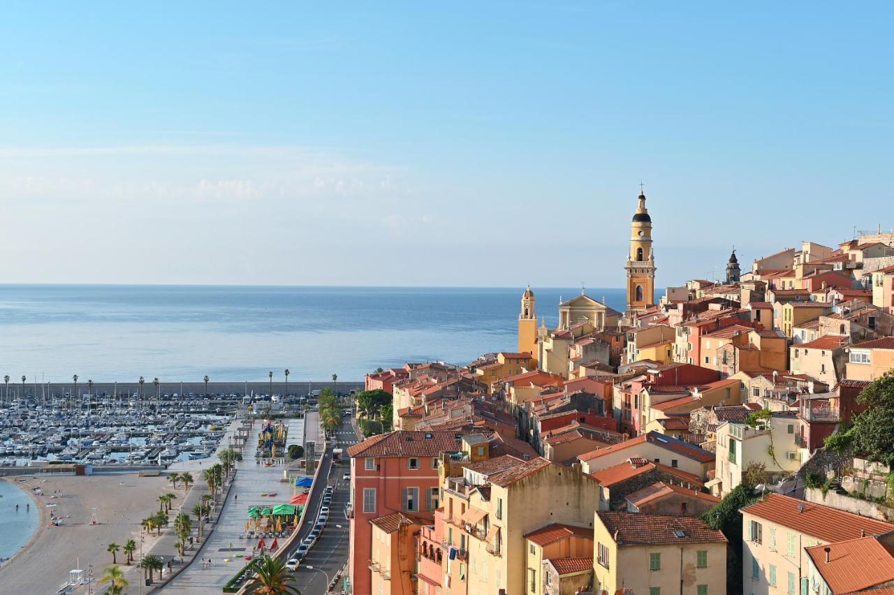 Villa L'Ensoleillee Vue Panoramique Mer, 250 M De La Plage Et Du Centre Ville Menton Exterior photo