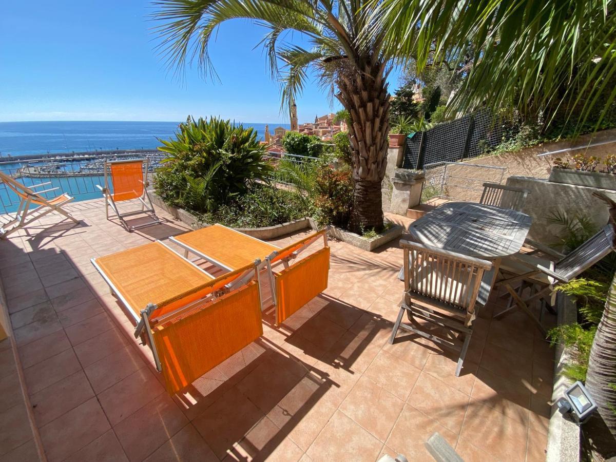 Villa L'Ensoleillee Vue Panoramique Mer, 250 M De La Plage Et Du Centre Ville Menton Exterior photo