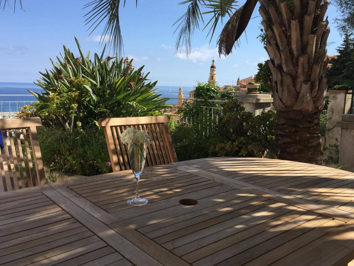 Villa L'Ensoleillee Vue Panoramique Mer, 250 M De La Plage Et Du Centre Ville Menton Exterior photo